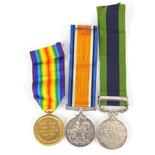 175 - British Military World War I medal group including George V India general service with Afghanistan N... 