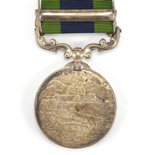 186 - British Military World War I India general service medal with Afghanistan N.W.F.1919 bar awarded to ... 