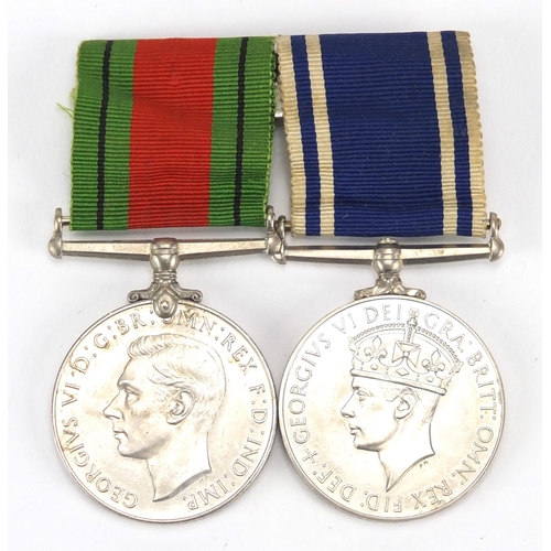 205 - British Military World War II defence medal and Exemplary Police Service medal awarded to CONST.EDWA... 
