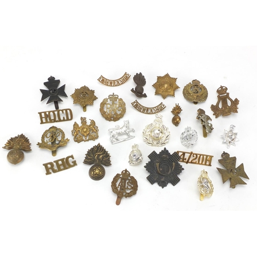 741 - Military interest cap badges including Royal Engineers and RAF