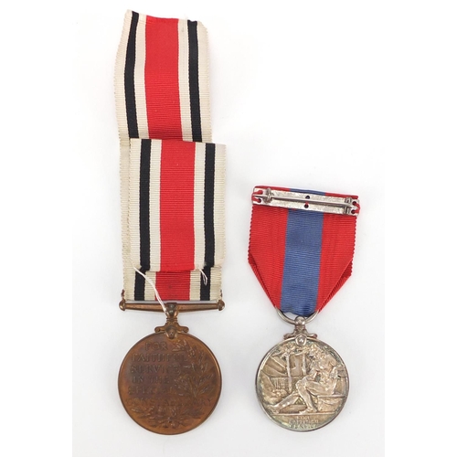 758 - Two British Military faithful service medals awarded to ARCHIBALD MAXWELL ALLAN