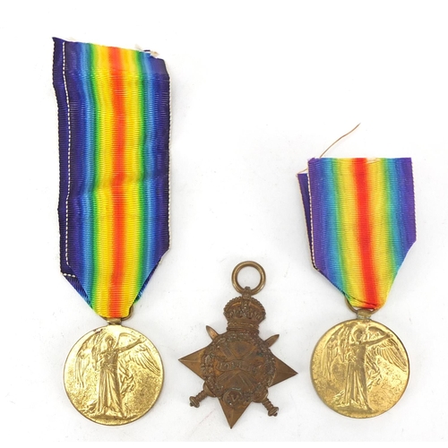 722 - British Military World War I pair, awarded to 316 PTE.A.S.BURTON.A.CYC.CORPS and one other