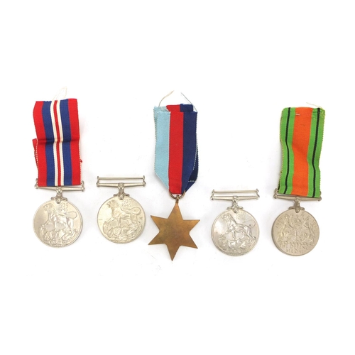 732 - Five British Military World War II medals