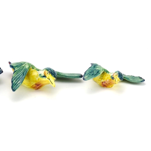 2412 - Three graduated Beswick Kingfisher wall plaques, each numbered 729, the largest 18cm wide