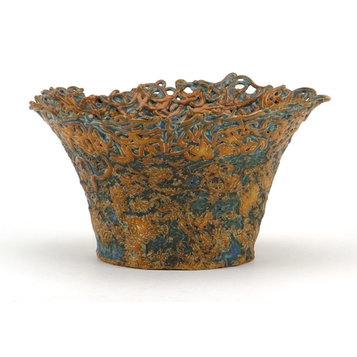 2354 - Naturalist Modernist pottery bowl, 19.5cm wide