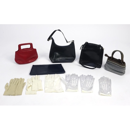 2456 - Vintage and later handbags and six pairs of Cornelia James and Millington gloves, the bags including... 