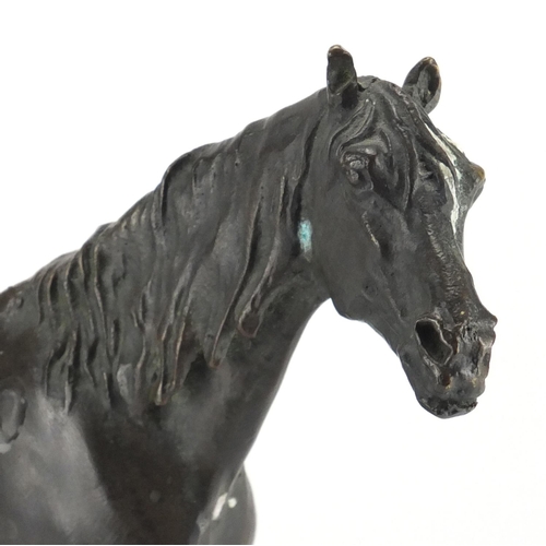 9 - After Pierre-Jules Mene - Patinated bronze horse, 20.5cm high