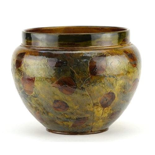 2135 - Royal Doulton Autumn Leaves jardinière, impressed marks and numbered 5618 to the base, 26cm high