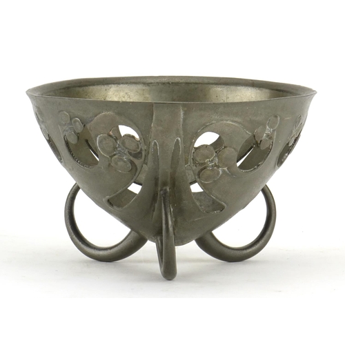 553 - Arts & Crafts Liberty & Co pewter bowl, designed by Archibald Knox, 8cm high