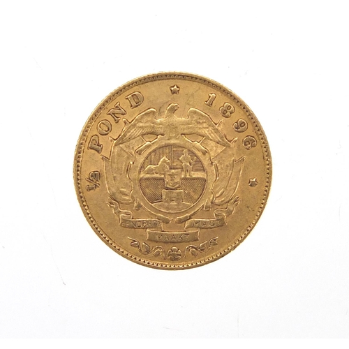 150 - South African 1896 gold half pond