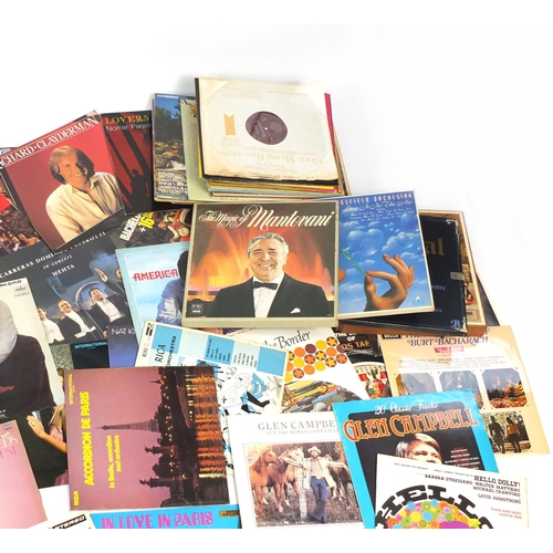 569 - Vinyl LP's and 45's including George Mitchell Minstrels, Tom Jones, Frankie Laine and Liberace