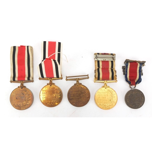 751 - Four British military faithful service medal, awarded to WALTER.G.MILLS, SERGT.ALFRED.L.GOODALL, WIL... 