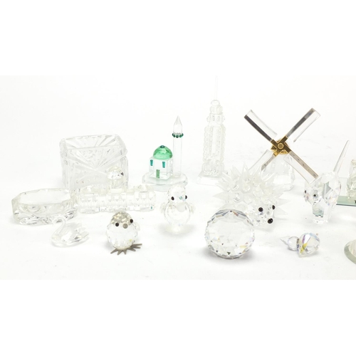 106 - Crystal animal and miniatures including Swarovski