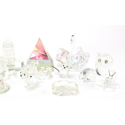106 - Crystal animal and miniatures including Swarovski