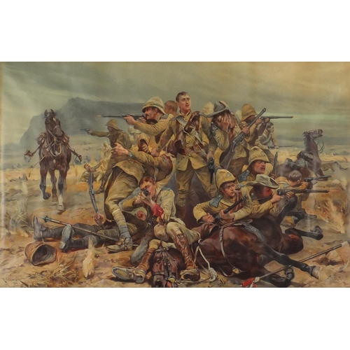 217 - After Richard Caton Woodville - All That Was Left of Them, Boer War Military interest print by White... 