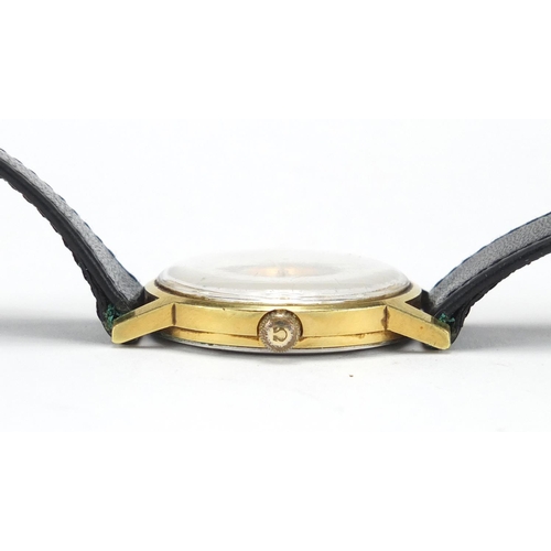 785 - Gentleman's Omega Geneve wristwatch with date dial, 3.4cm in diameter