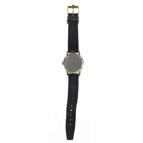 785 - Gentleman's Omega Geneve wristwatch with date dial, 3.4cm in diameter
