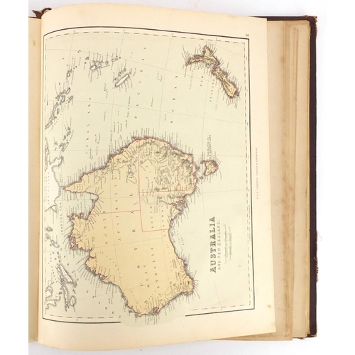 130 - Chambers's Atlas for the People, 19th century hardback book, published William & Robert Chambers Lon... 