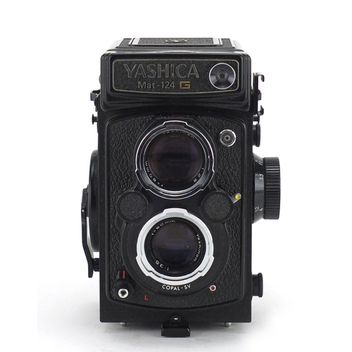 107 - Yascica Mat-124 G camera with lenses and leather cases