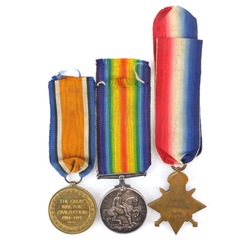189 - British Military World War I pair and Mons star, the pair awarded to 224012GNR.A.S.BARTON.R.A. the s... 