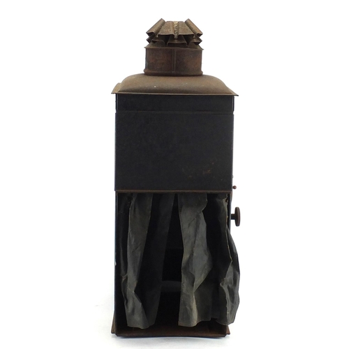 83 - Victorian F E Becker & Co magic lantern, 52cm high