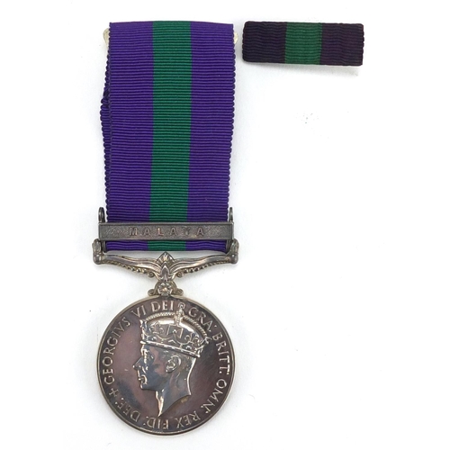 206 - British Military George VI General Service medal with Malaya bar and box of issue awarded to 4032161... 