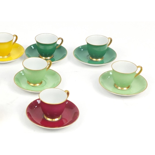 168 - Fourteen Noritake Harlequin cups and saucers