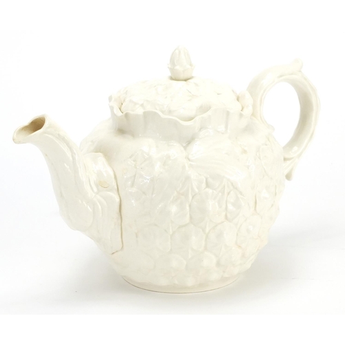 83 - Victorian Spode pineapple teapot, 18cm high
