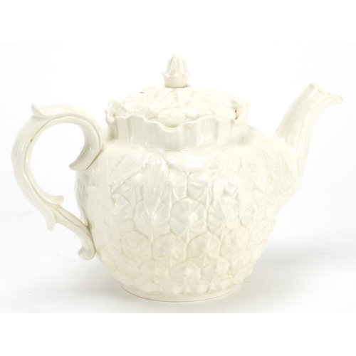 83 - Victorian Spode pineapple teapot, 18cm high