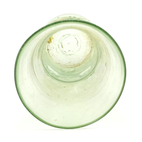463 - 19th century continental green glass vase, 31cm high
