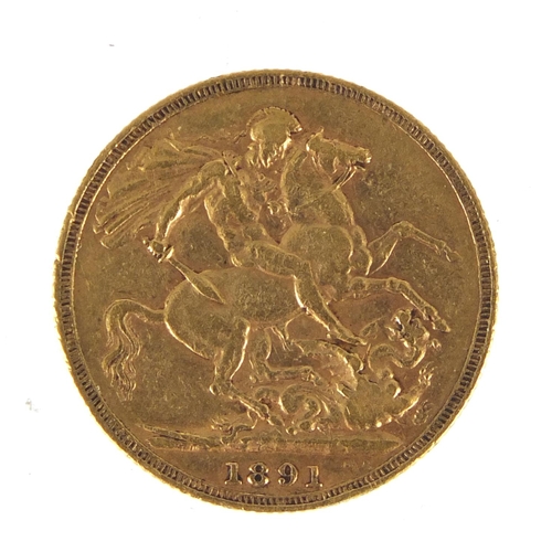 2627 - Victorian 1891 gold sovereign