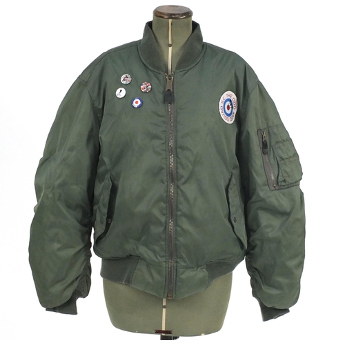 794 - Bomber jacket with Mods badges and cloth patch