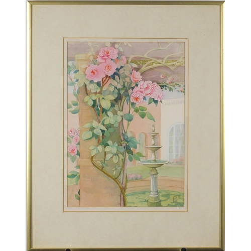 2551 - Rosemary Gregsten - Still life, set of three watercolours, one with label verso, mounted and framed,... 