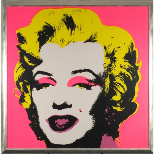 2036 - After Andy Warhol - Marilyn Monroe screen print, published by Sunday B Morning,  framed, 90cm x 89cm