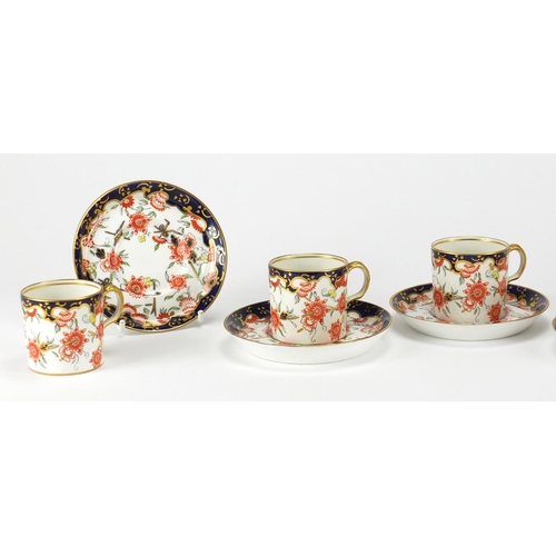 2200 - Five Royal Crown Derby Imari coffee cans and saucers, each coffee can 5cm high