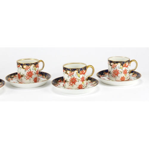 2200 - Five Royal Crown Derby Imari coffee cans and saucers, each coffee can 5cm high