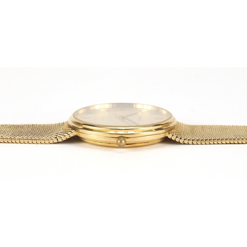 2624 - Gentleman's 9ct gold Eterna quartz 4000 wristwatch, with 9ct gold strap, the movement numbered 940 1... 