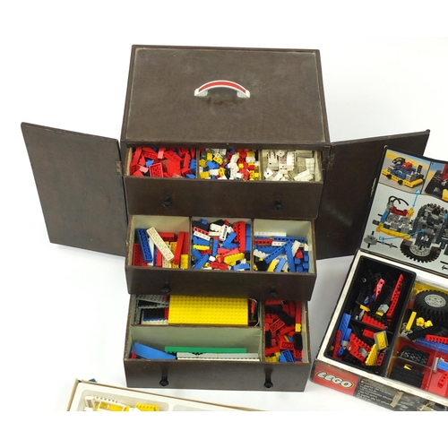 2290 - Two Lego kits and a three drawer chest housing loose Lego, the kits including Lego Technics 8860