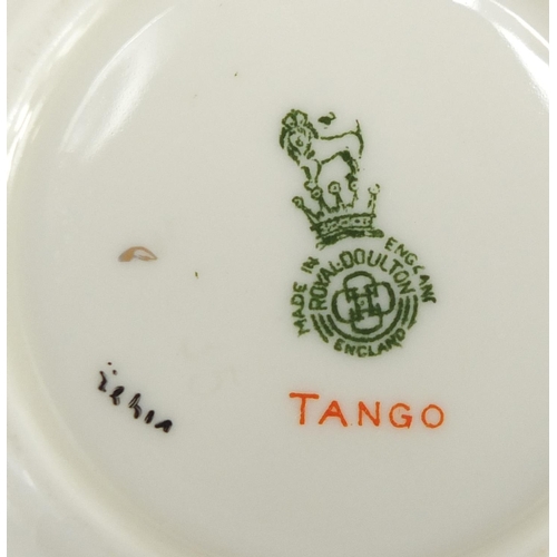 2163 - Royal Doulton Tango pattern part coffee service, the coffee pot 21cm high