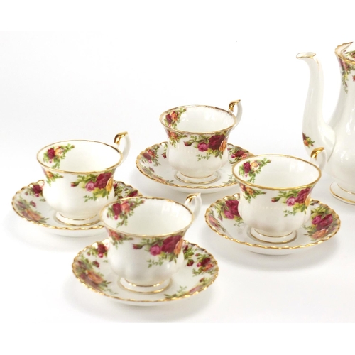 2243 - Royal Albert Old Country Roses eight place coffee service