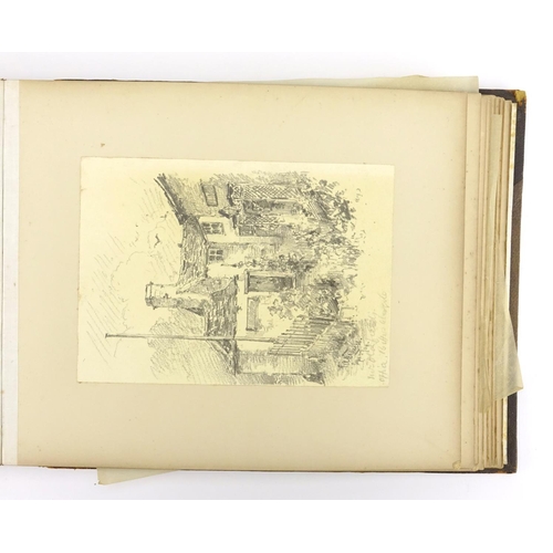671 - E A Kranse - Album of watercolours including Conway Castle, the album 29cm x 23cm