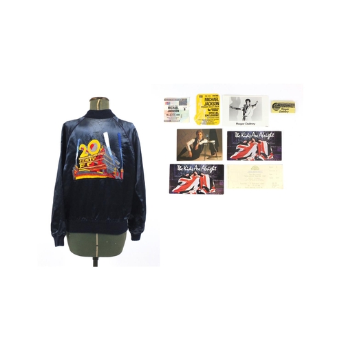 117 - Rick Chertoff Enterprises bomber jacket previously owned by Roger Daltrey, together with related eph... 