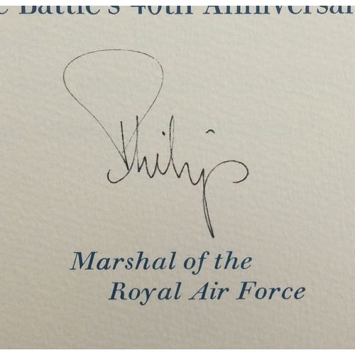121 - They Fell In The Battle by The Royal Air Force Museum hardback book, signed by The Prince Philip Duk... 
