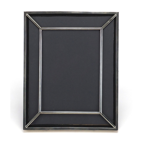 584 - Large rectangular silver easel photo frame, by Charles Henry Dumenil London 1919, 26cm x 21cm