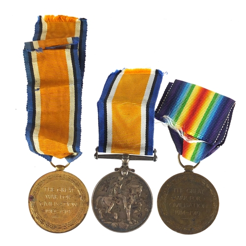 183 - British Military World War I Royal Army Medical Corps pair and Victory medal, the pair awarded to 72... 