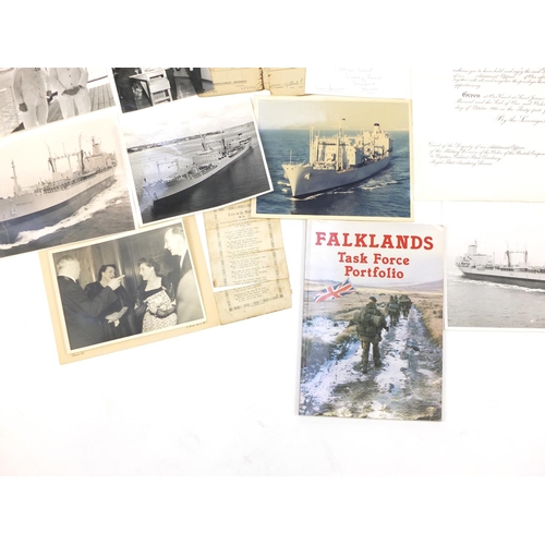 200 - Military interest ephemera relating to Gilbert Overbury including Royal Navy, RFA and continuous ser... 