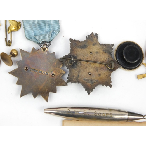 203 - British Military militaria and Masonic ephemera with jewels relating to David Fernie Bogie of The Mi... 