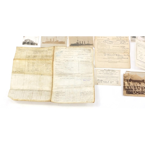202 - 19th century Naval ephemera and identity certificate relating to Winifred Overbury (Christopher John... 