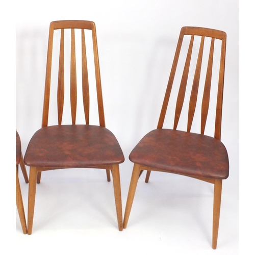 2058 - Set of four Danish teak Eva chairs by Koefoeds Hornslet, 96cm high