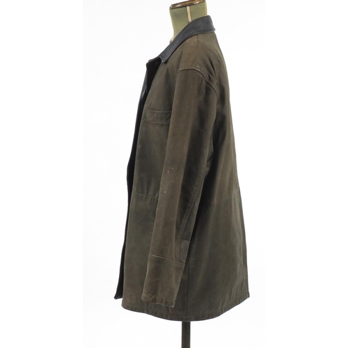 2466 - Burberry's leather coat, size 12